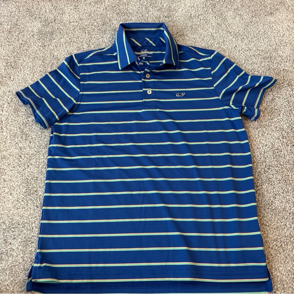 Vineyard Vines Sankaty Kids Blue Polo